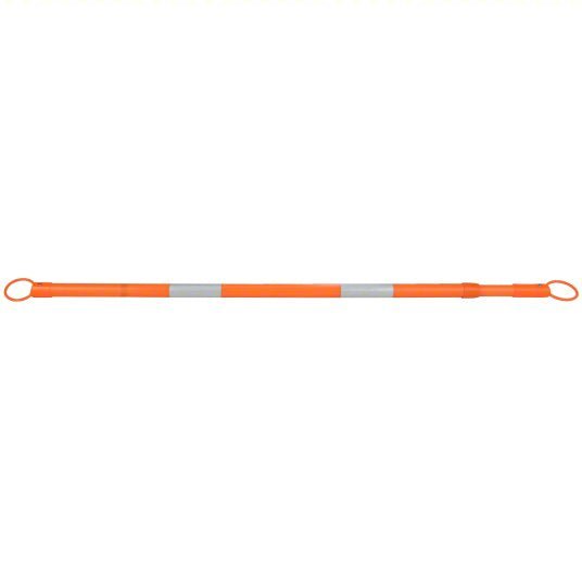 Redwood RW9XPY3 Telescoping Traffic Cone Bar, ABS, 2 in Dia, 62-1/4 in to 104-3/4 in L, Orange