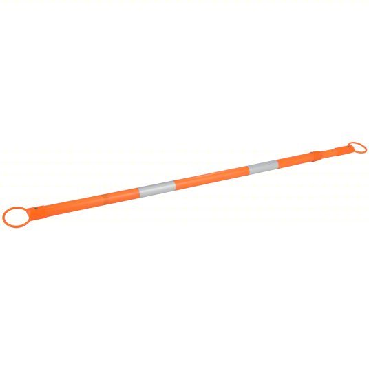 Redwood RW9XPY3 Telescoping Traffic Cone Bar, ABS, 2 in Dia, 62-1/4 in to 104-3/4 in L, Orange