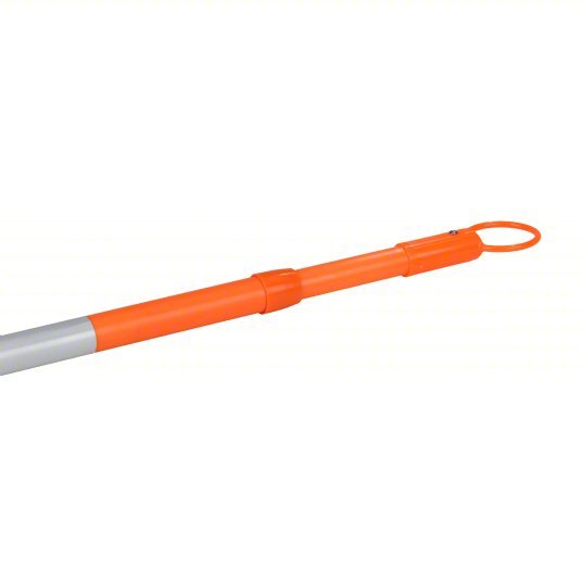 Redwood RW9XPY3 Telescoping Traffic Cone Bar, ABS, 2 in Dia, 62-1/4 in to 104-3/4 in L, Orange