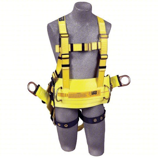 3M DBI - SALA 1106106 Full Body Harness Gen Use, Vest Harness, Mating / Tongue, Mating, L, Belt, Oil and Gas - Redwood.KV9Y148
