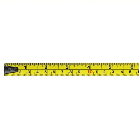 Keson PGT18M10V Tape Measure Inch/Metric, Nonmagnetic Single Hook Tip, Plastic, 10 ft / 3 m, 5 ft Standout Lg