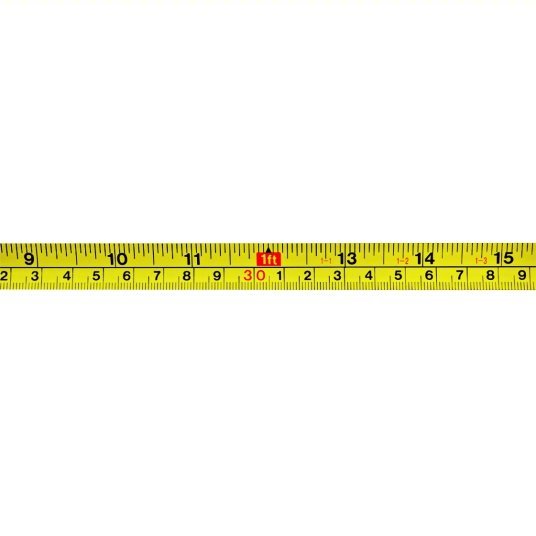 Keson PGT18M10V Tape Measure Inch/Metric, Nonmagnetic Single Hook Tip, Plastic, 10 ft / 3 m, 5 ft Standout Lg