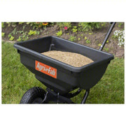 Agri-Fab 45-0531 Broadcast Spreader 85 lb Capacity, Pneumatic, Fixed T, Broadcast, Cable, 10 ft Spread Wd