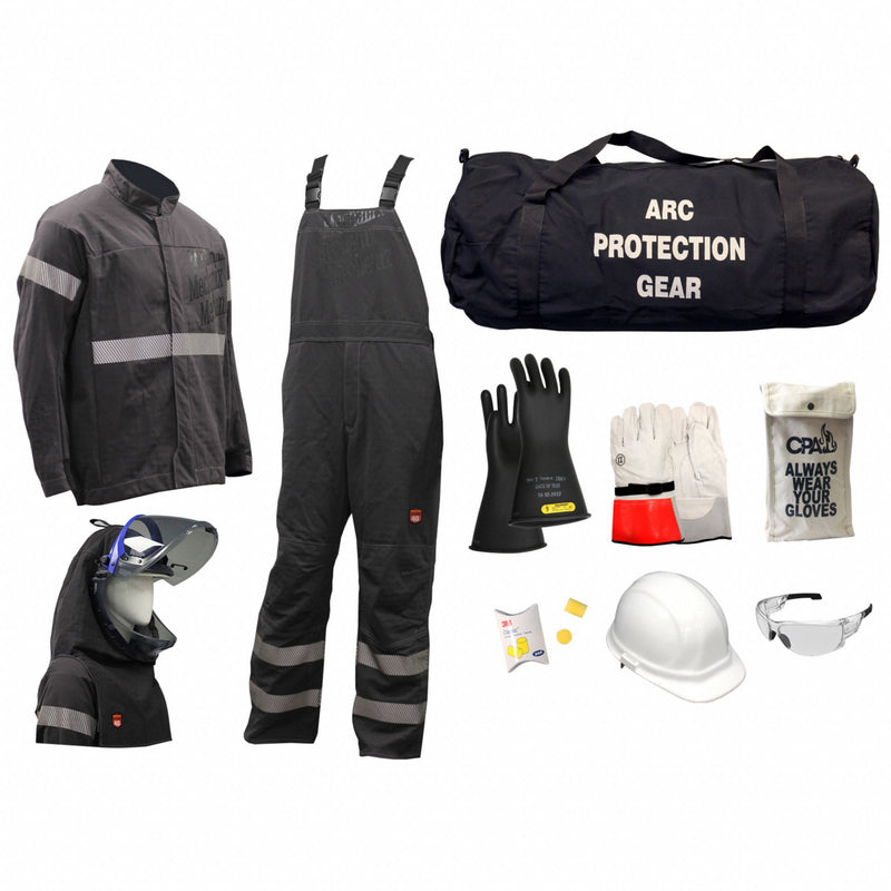 Mechanix Wear AG40-GP-L-H3P-12 PPE4 Arc Flash Kit, L, 40 cal/sq cm ATPV, Pyrad, Lift Front Hood, Gloves, Size 12, Gray