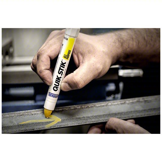 Markal 61050 Paint Crayon Oily Surfaces/Rough Surfaces, 13 mm Tip Wd, Black