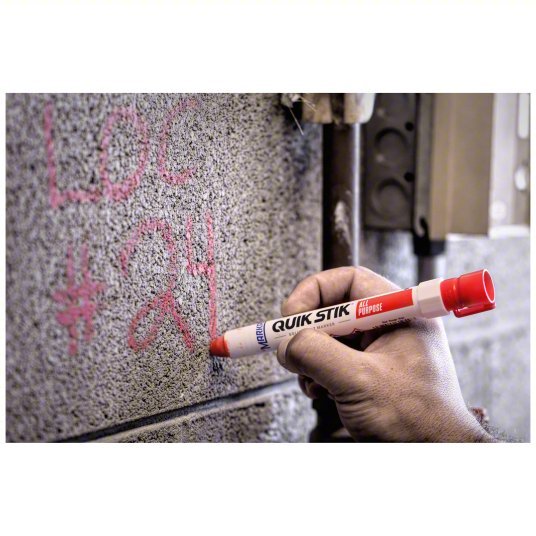 Markal 61051 Paint Crayon Oily Surfaces/Rough Surfaces, 13 mm Tip Wd, White