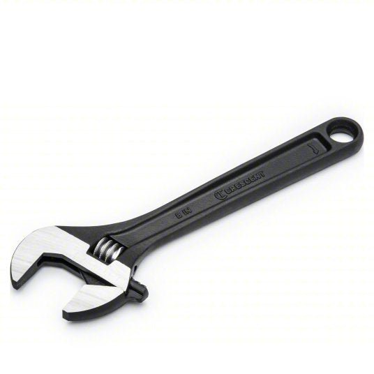 Crescent AT28VS Adjustable Wrench Alloy Steel, Black Oxide, 8 in Overall Lg, 1 1/8 in Jaw Capacity