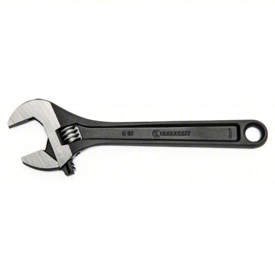 Crescent AT28VS Adjustable Wrench Alloy Steel, Black Oxide, 8 in Overall Lg, 1 1/8 in Jaw Capacity