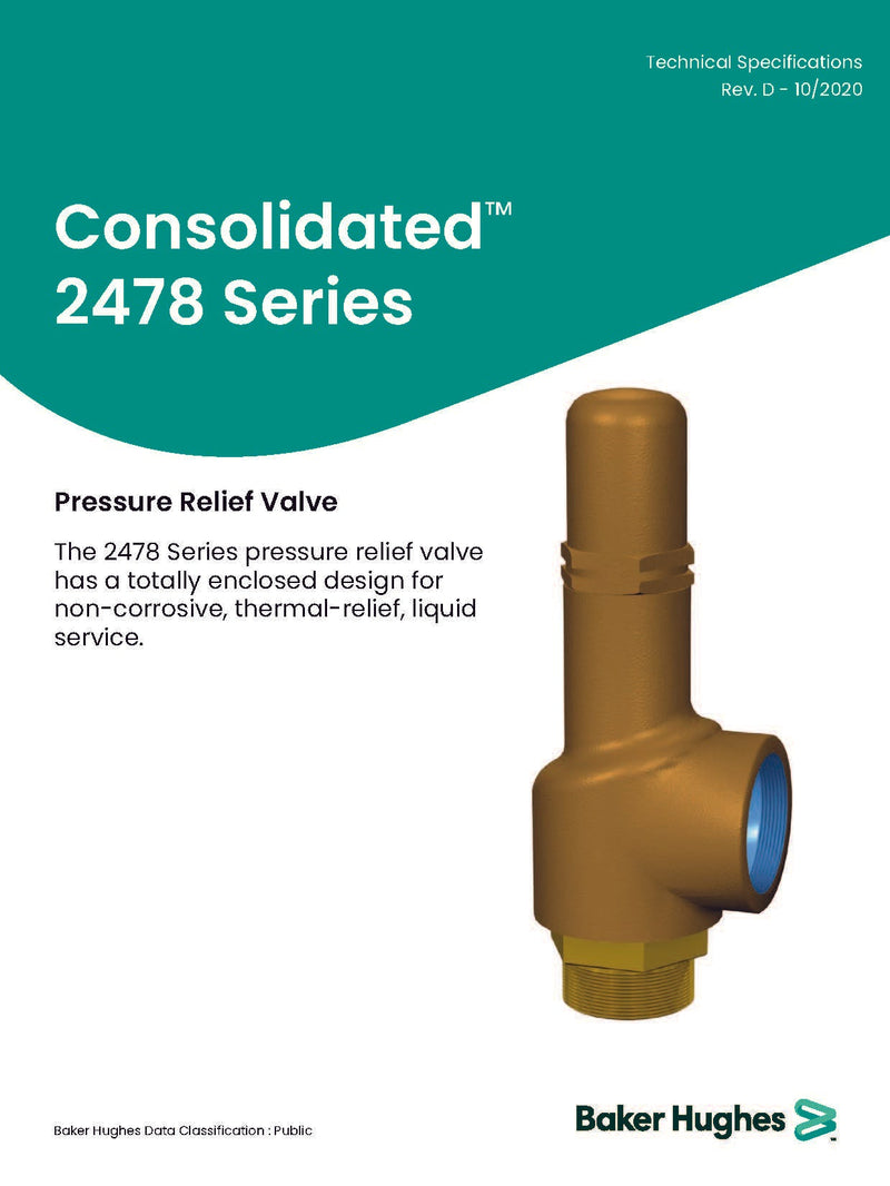 ATO SRV-Consolidated 2478G-1-31-DA Relief Valve, 150 PSIG