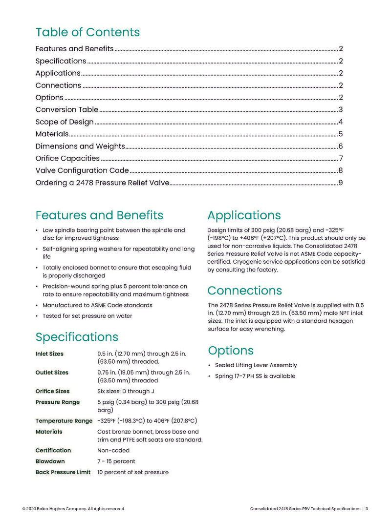 ATO SRV-Consolidated 2478G-1-31-DA Relief Valve, 150 PSIG