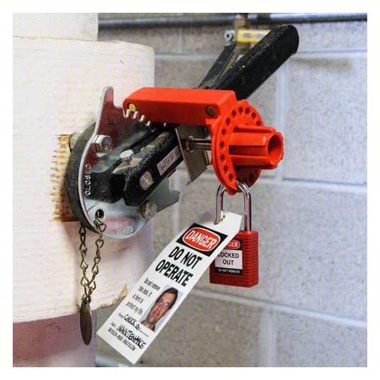 Brady 121505 Butterfly Valve and Cable Lockout Kit, For Lever Handle Type