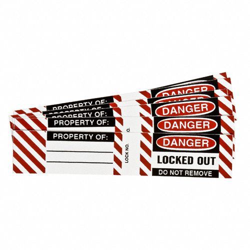 Brady 50280 Padlock Label, BRADY, Black/Red/White