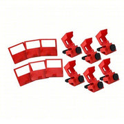 Brady 65966 Single Pole Breaker Lockout Clamp-On, For 480/600V AC Volt, 6 PK