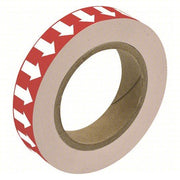 Brady 91288 Arrow Tape Red, White, 4 in Wd, 90 ft Roll Lg