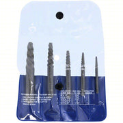 Cleveland C00906 Screw Extractor Set 5 Pc, Spiral Flute, Size #1/#2/#3/#4/#5, #8 to 3/4 in Capacity