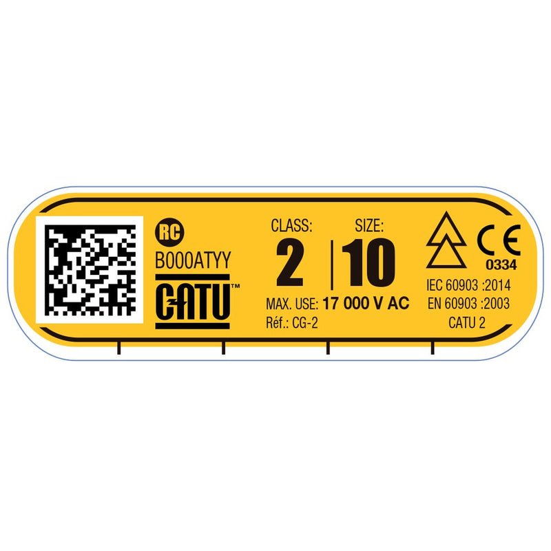 Catu CG-2-08-NR Latex Electrical Insulating Gloves class 2 - 17 000 V AC PK2