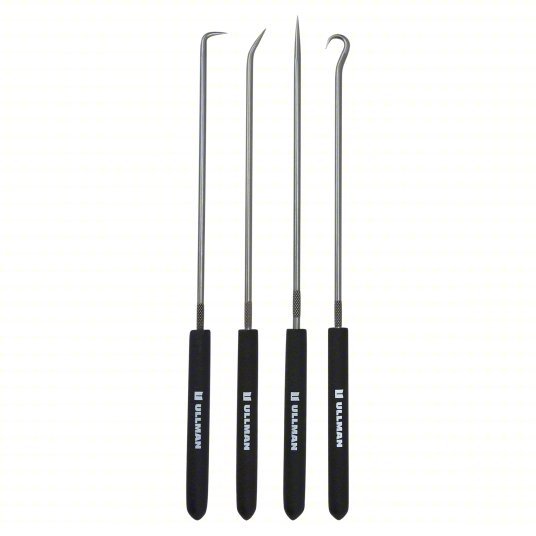 Ullman CHP4-L Hook/Pick Set Steel, Angle/Hook/Straight, 45° Angle/90°