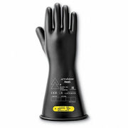 Ansell Activarmr CLASS 2 B 14 Electrical Insulating Gloves 17000V AC/25500V DC, 14 in Glove Lg, Straight Cuff, Black, 1 PR