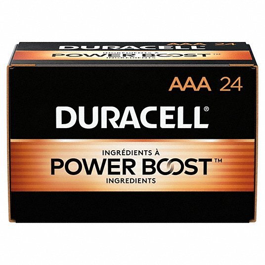 Duracell MN2400BKD Coppertop AAA Alkaline Battery, 1.5V DC, 24 Pack