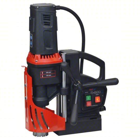 Steelmax SM-D-250-X Magnetic Drill Press Single Speed, 350 RPM – 390 RPM, Electro, 3 in Drill Travel