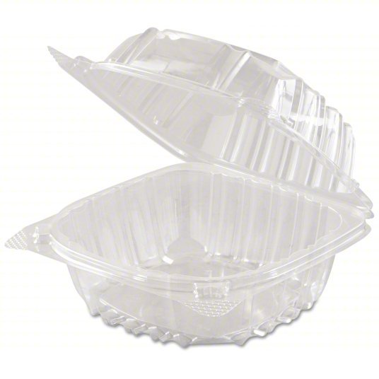 Dart C57PST1 Carry-Out Food Container, 21 oz Capacity, Clear Square, PK500