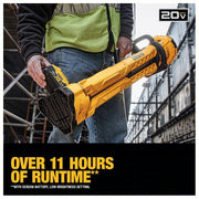 Dewalt DCL079R1 Cordless Tripod Light 20V MAX, Battery Included, 3,000 lm Max., 3 Modes, 88 in Max. Ht