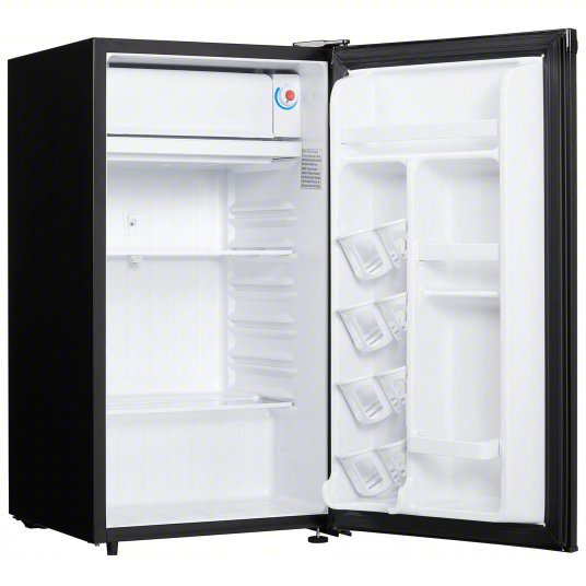 Danby DCR032A2BDD Mini Refrigerator with Freezer Section Black, 3.2 cu ft Total Capacity, 2 Shelves