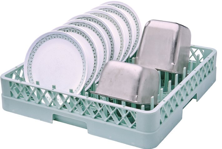 Hobart DISHRAK-PEG20 Full Size Peg Rack, Gray/Green