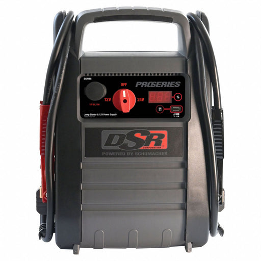 DSR ProSeries DSR166 Jump Starter, Boosting, For 12 V DC_24 V DC Battery Volt, Internal 2 A Charger