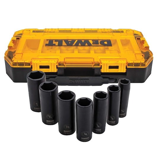 DeWalt DWMT74736 Deep Impact Standard & Universal Socket Set: 7 Pc