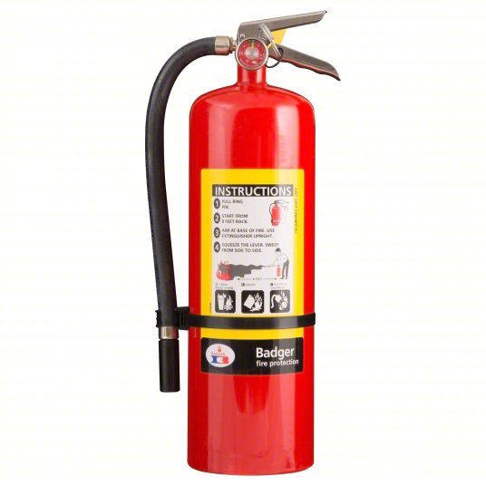Badger B10M Fire Extinguisher, 4A:80B:C, Dry Chemical, 10 lb