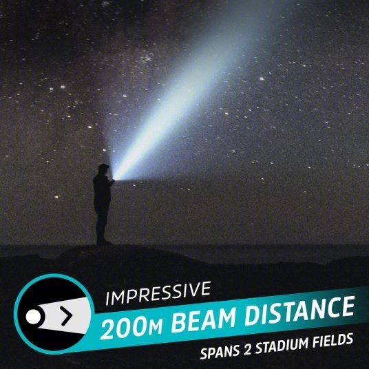 Energizer ENYMHT61 Flashlight Rechargeable, 1,200 lm Max Brightness, USB Cord Charger Included, Black - Redwood.KV797EY3