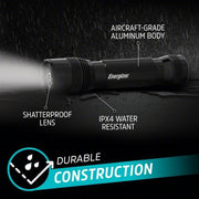 Energizer ENYMHT61 Flashlight Rechargeable, 1,200 lm Max Brightness, USB Cord Charger Included, Black - Redwood.KV797EY3