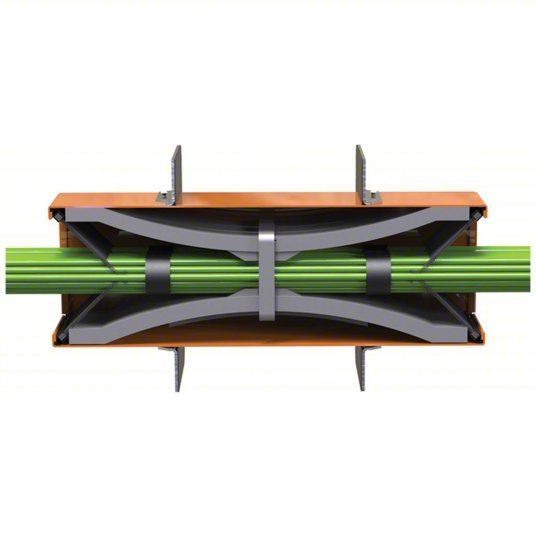 STI EZDP44S2 Fire Barrier Pathway Rectangular, 6.5 in Overall Ht, 14 in Overall Lg, 4.5 in Overall Wd