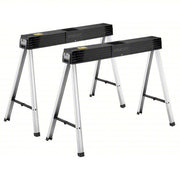 Stanley STST11151 Folding Sawhorse Fixed Ht, Plastic, 40 3/4 in Overall Wd, 750 lb Overall Load Capacity