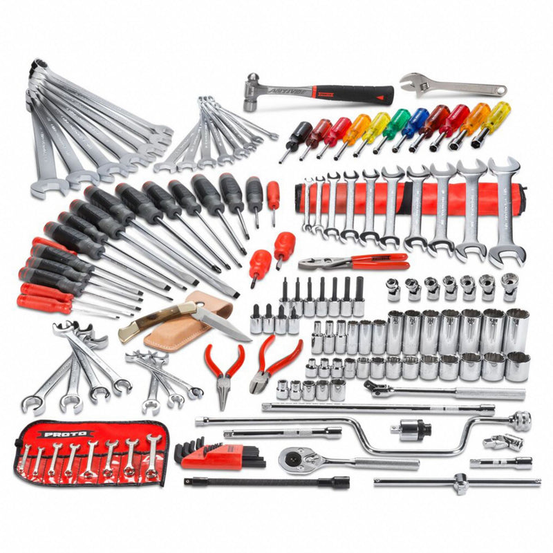 Proto J99660 Facility Maintenance Tool Set, 148 Total Pcs, SAE, 3/8 in Socket Drive Size