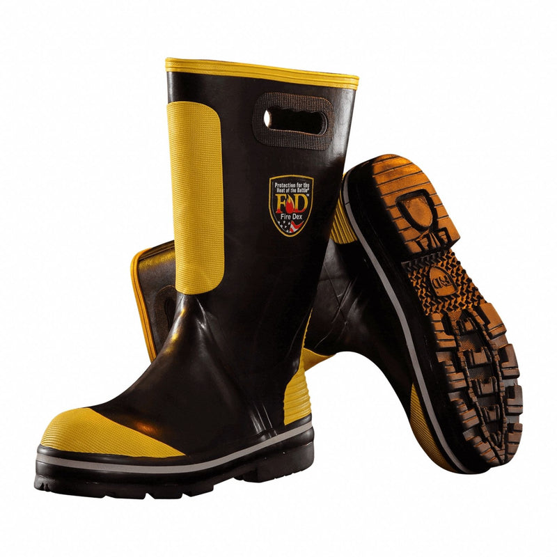 Fire-Dex FDXR100-11 Fire and Rescue Boot, Men's, 11 Size, M, Safety-Toe, Structural, Insulated, Direct Attached, 1 PR