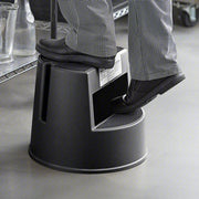 Rubbermaid FG252300BLA Step Stool, 350 lb. Capacity, Plastic, Black