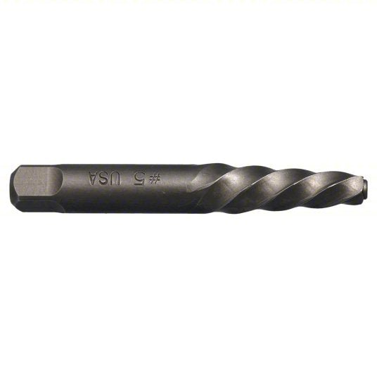 Cleveland C00906 Screw Extractor Set 5 Pc, Spiral Flute, Size #1/#2/#3/#4/#5, #8 to 3/4 in Capacity