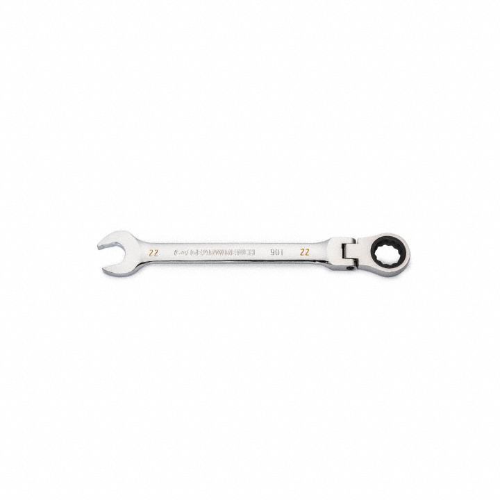 GearWrench 86722 Flex-Head Ratcheting Combination Wrench 22 mm
