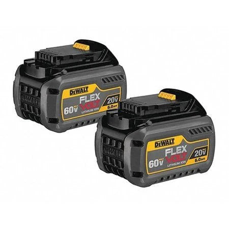 DeWalt DCB606-2 20V DC/60V DC/120V DCV Li-Ion Battery, 6Ah Capacity, 2-Piece