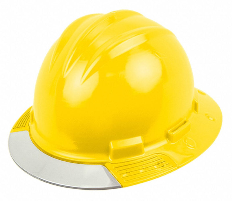 Bullard AVYLRC Hard Hat, Type 1, Class E, Yellow, Clear Visor, 4 Point Ratchet, Polyethylene, Side-Slots
