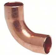 Nibco 607LT 7/8 Long Radius Elbow Wrot Copper, Cup x Cup, 7/8 in x 7/8 in Copper Tube Size, For 1 in x 1 in Tube OD