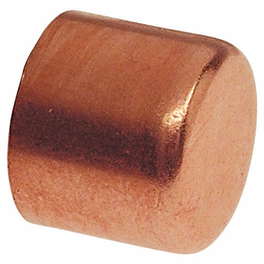 Nibco U617 1/2 Cap Wrot Copper, Cup, 1/2 in Copper Tube Size, For 5/8 in Tube OD