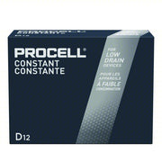 Duracell Procell PC1300 Battery D, Everyday, Alkaline, 1.5V DC, Procell Constant, 12 PK