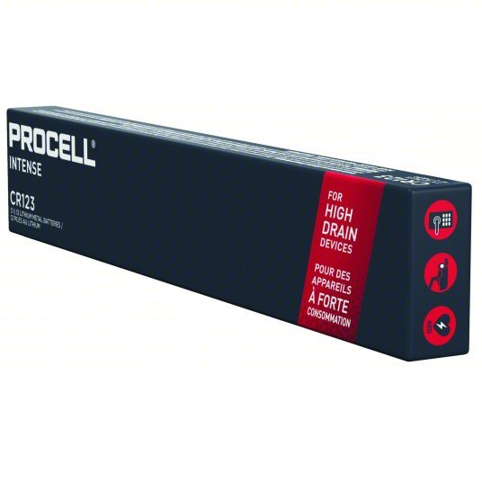 Duracell PL123 Battery 123 Battery Size, Lithium, 1,600 mAh Capacity, 3V DC, 12 PK