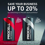 Duracell Procell PC1300 Battery D, Everyday, Alkaline, 1.5V DC, Procell Constant, 12 PK