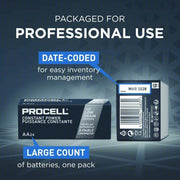 Duracell PC1500BKD Battery AA, Everyday, Alkaline, 1.5V DC, Procell Constant, 24 PK