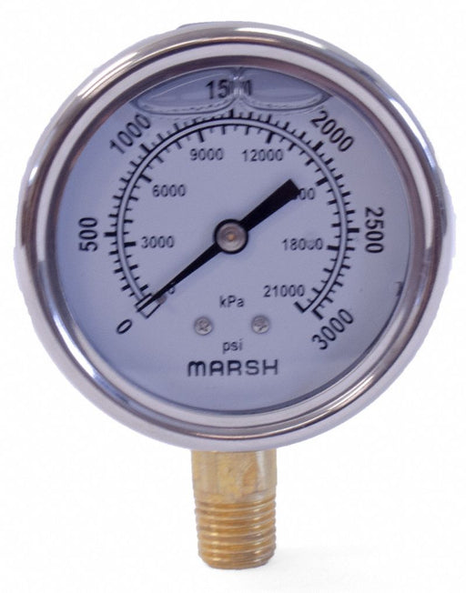 Marsh J7682P Compound Pressure Gauge