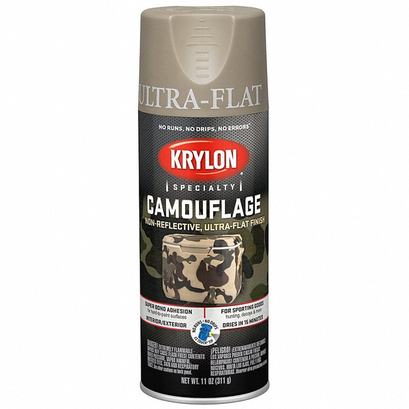 Krylon K04291777 Spray Paint, Khaki, Ultra-Flat, 11 oz